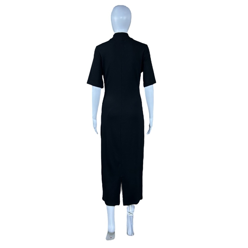 Marine Layer Lexi Rib Mock Neck Midi Dress Size LARGE Preppy QuietLuxury - Picture 9 of 16